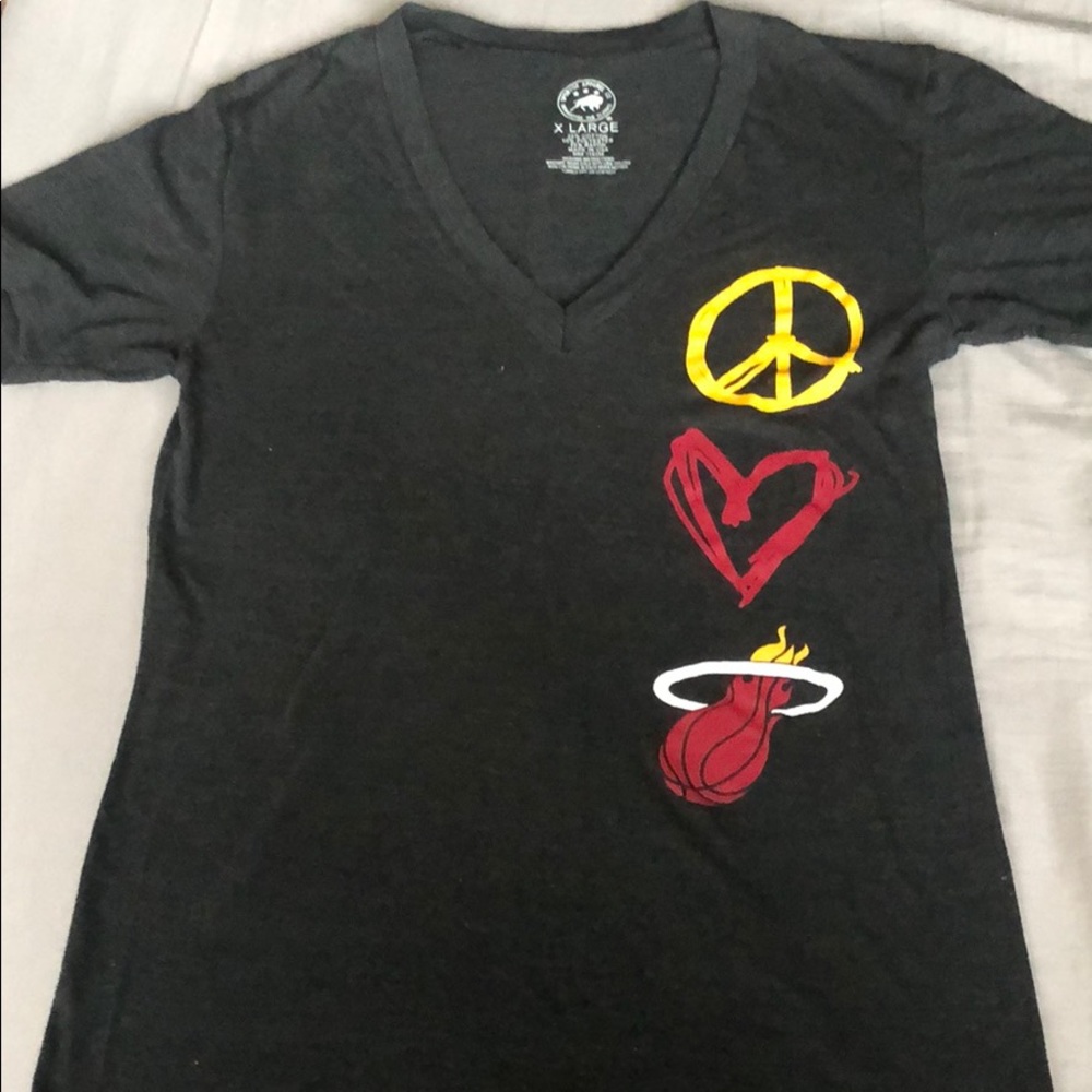 Miami Heat- Peace Love Heat V-Neck